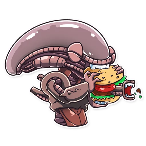 🍔 Стикер «Al the Alien» для Telegram