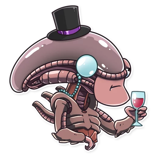 🍷 Стикер «Al the Alien» для Telegram