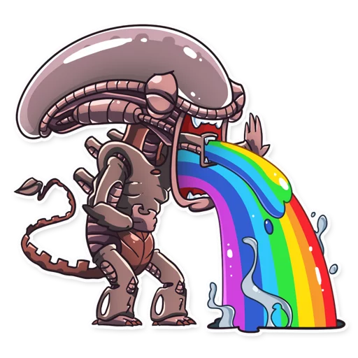 🌈 Стикер «Al the Alien» для Telegram