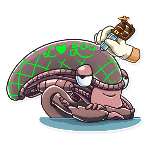 ❤ Стикер «Al the Alien» для Telegram