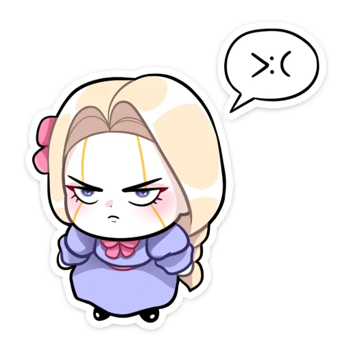 😠 Стикер «Кукла Алиса» для Telegram