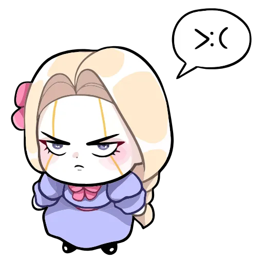 😡 Эмодзи «Кукла Алиса» для Telegram
