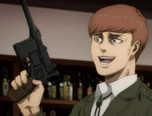 😅 Стикер «Floch Forster Attack on Titan» для Telegram