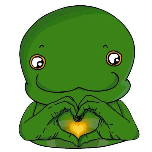❤️ Стикер «Лягушка Алекс» для Telegram