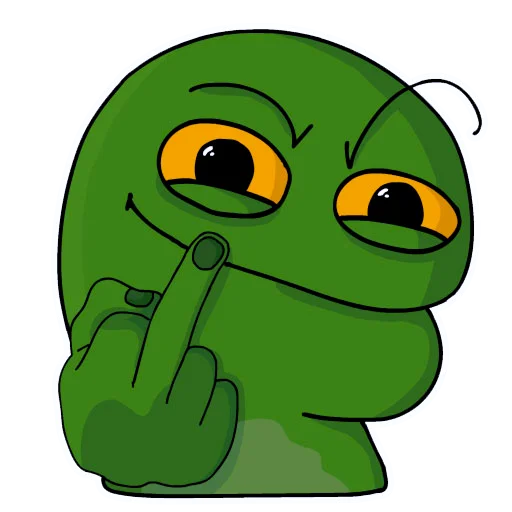 🖕 Стикер «Лягушка Алекс» для Telegram