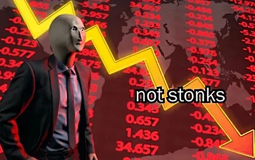 📉 Стикер «Пак с нуля» для Telegram