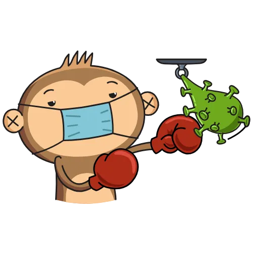 Стикер 2 Aloe Monkey