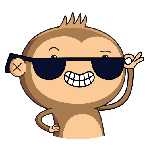 Стикер 12 Aloe Monkey
