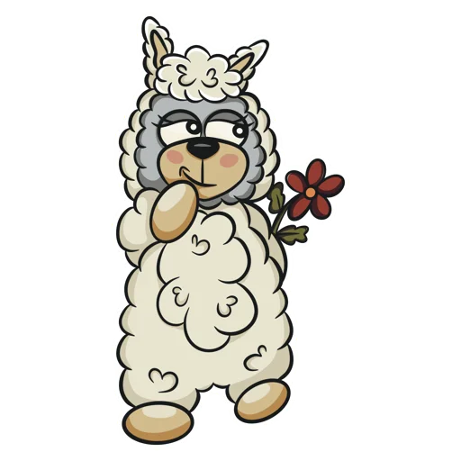 😍 Стикер «Альпака Флаффи» для Telegram