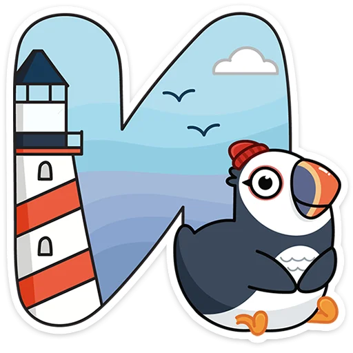 🔤 Стикер «Алфавит с персонажами ВК» для Telegram