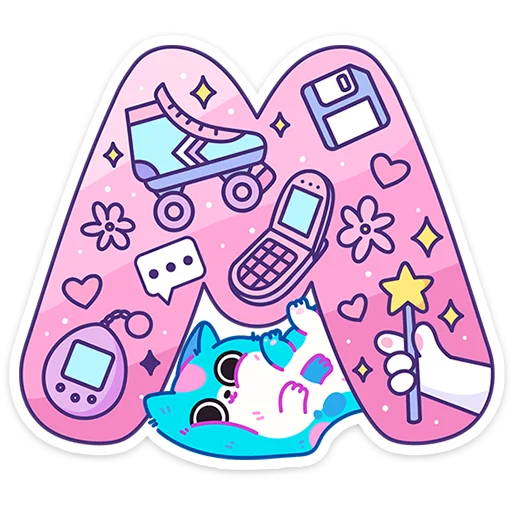 🔤 Стикер «Алфавит с персонажами ВК» для Telegram