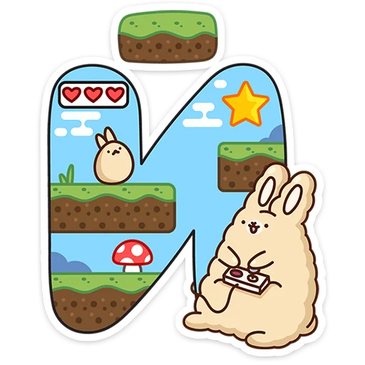🔤 Стикер «Алфавит с персонажами ВК» для Telegram