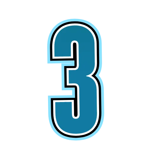 Стикер 9 Alphabet blue