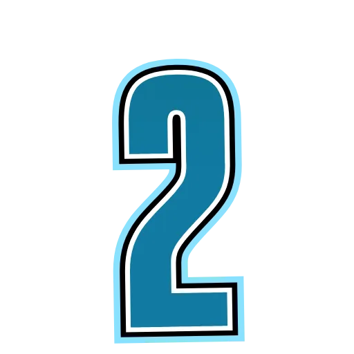Стикер 61 Alphabet blue
