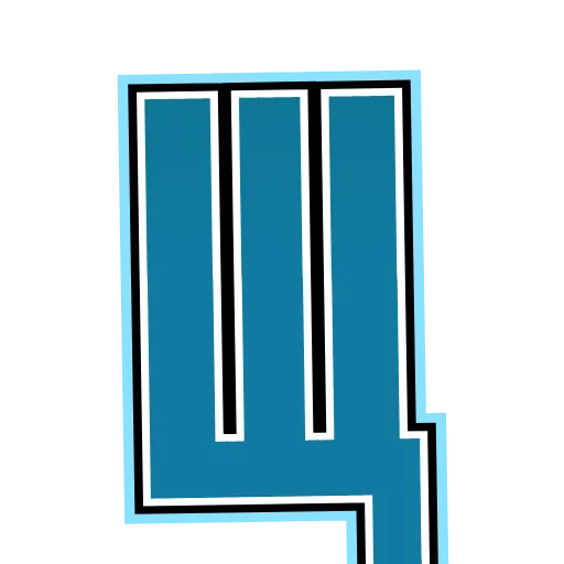 Стикер 27 Alphabet blue