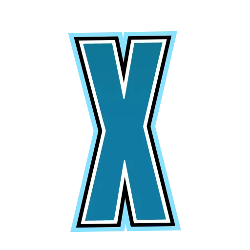 Стикер 57 Alphabet blue