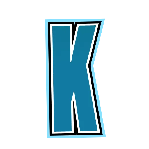 Стикер 44 Alphabet blue