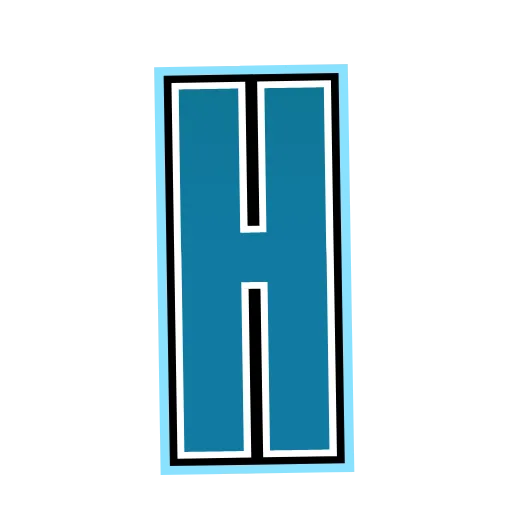 Стикер 15 Alphabet blue