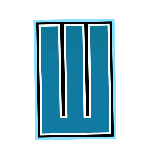 Стикер 26 Alphabet blue