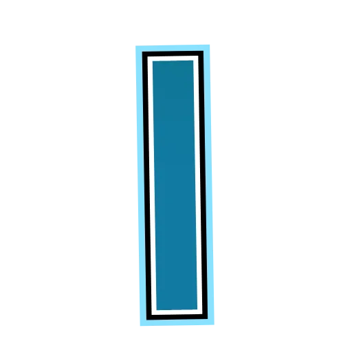 Стикер 42 Alphabet blue