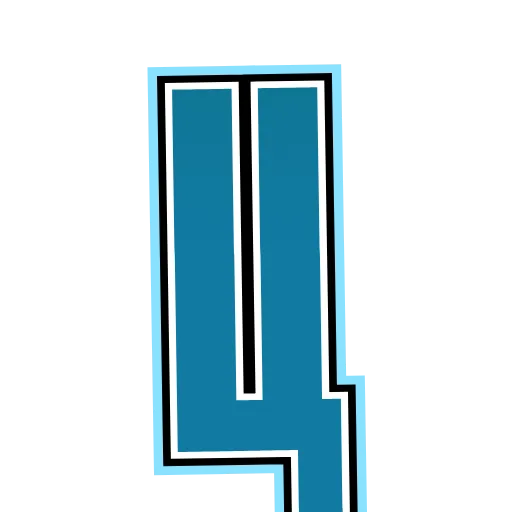 Стикер 24 Alphabet blue