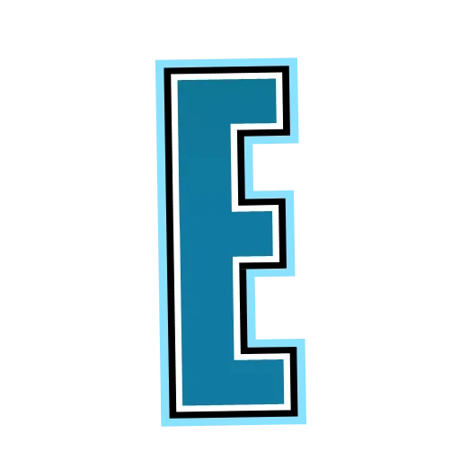 Стикер 6 Alphabet blue