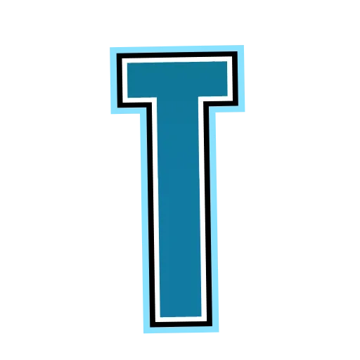 Стикер 53 Alphabet blue