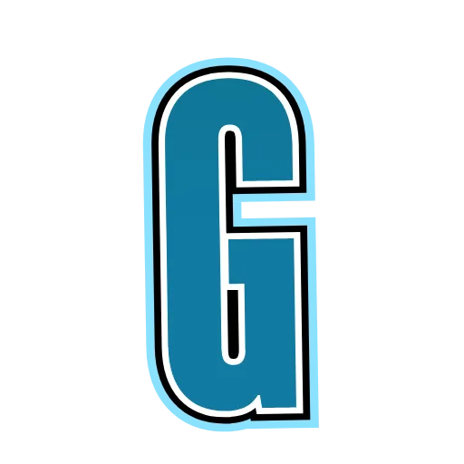 Стикер 40 Alphabet blue