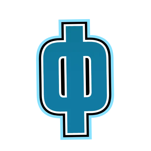 Стикер 22 Alphabet blue