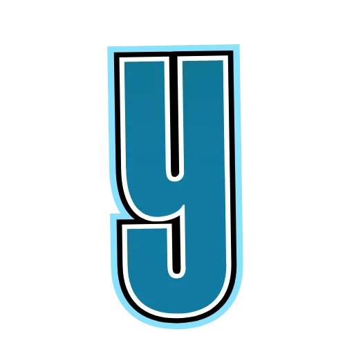 Стикер 21 Alphabet blue