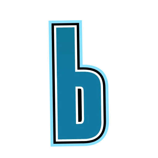 Стикер 30 Alphabet blue