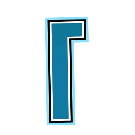 Стикер 4 Alphabet blue