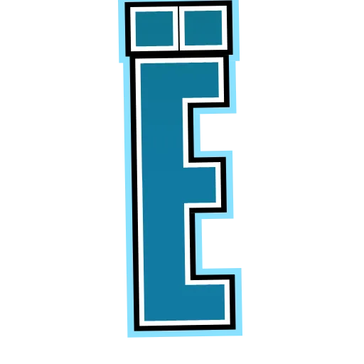 Стикер 7 Alphabet blue