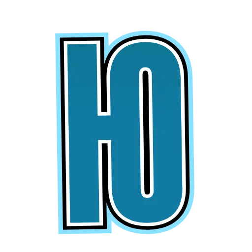 Стикер 32 Alphabet blue