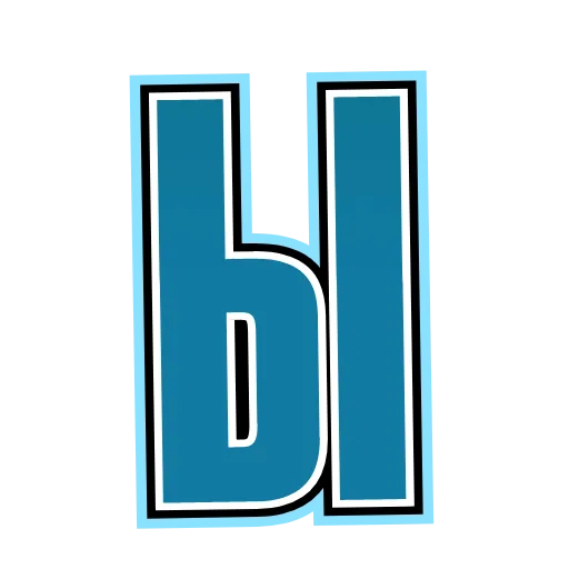 Стикер 29 Alphabet blue