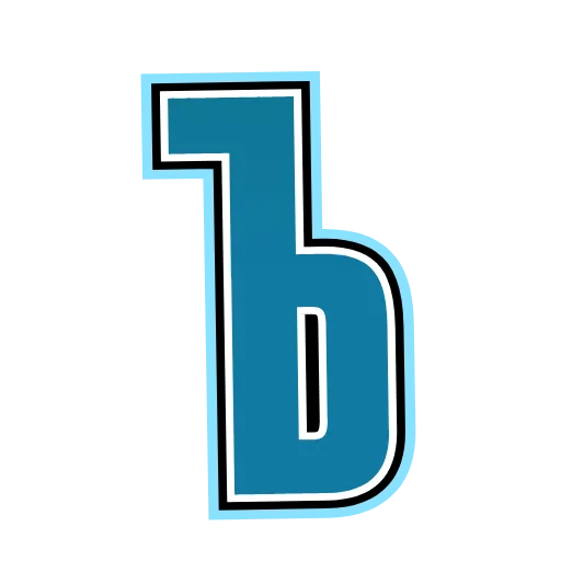 Стикер 28 Alphabet blue