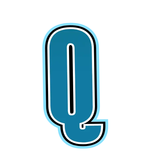 Стикер 50 Alphabet blue