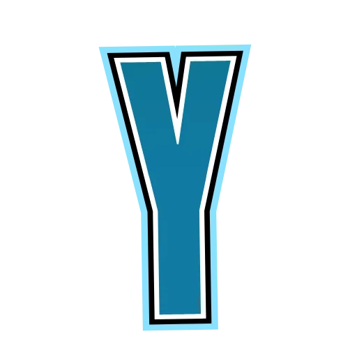 Стикер 58 Alphabet blue