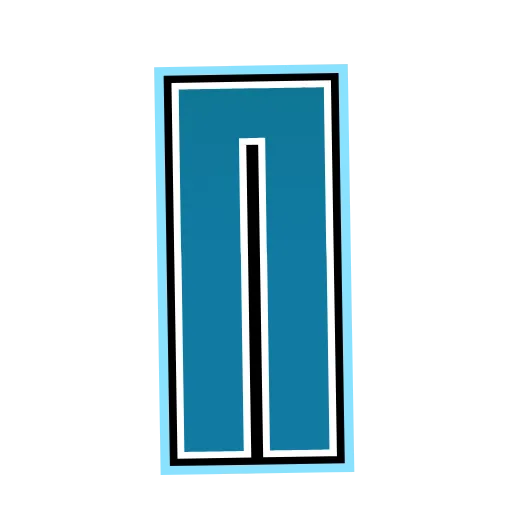 Стикер 17 Alphabet blue