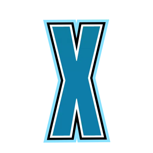 Стикер 23 Alphabet blue