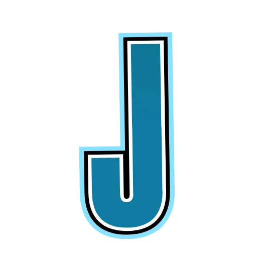 Стикер 43 Alphabet blue