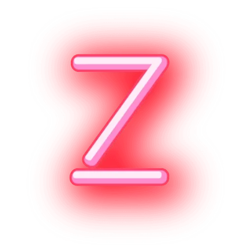 🖊 Стикер «Alphabets Neon» для Telegram