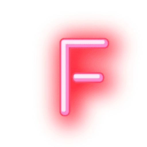 🖊 Стикер «Alphabets Neon» для Telegram