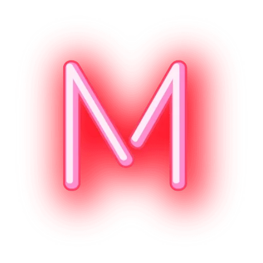 🖊 Стикер «Alphabets Neon» для Telegram