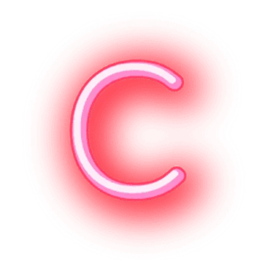 🖊 Стикер «Alphabets Neon» для Telegram