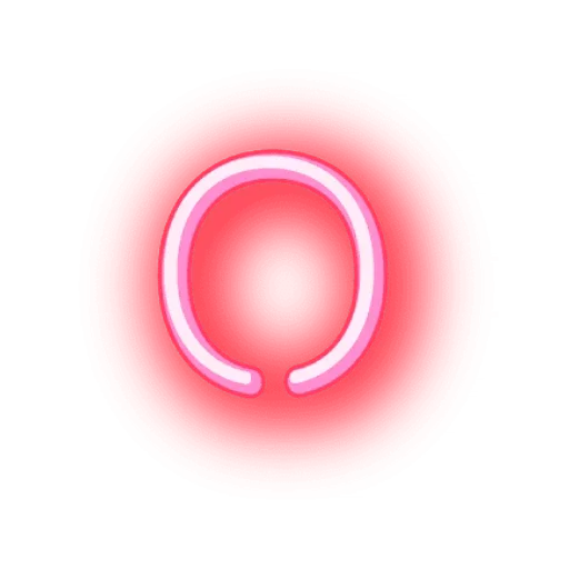 🖊 Стикер «Alphabets Neon» для Telegram