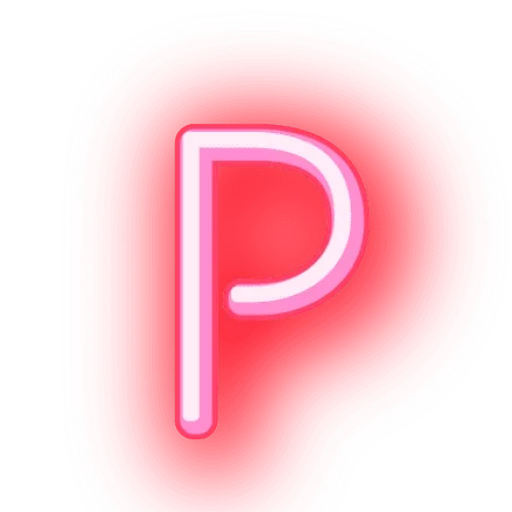🖊 Стикер «Alphabets Neon» для Telegram