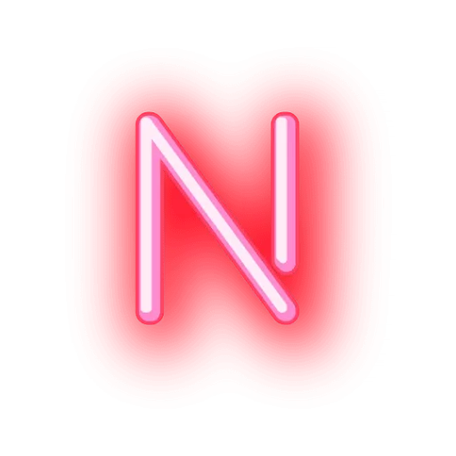 🖊 Стикер «Alphabets Neon» для Telegram