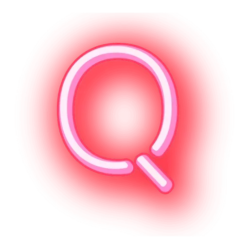 🖊 Стикер «Alphabets Neon» для Telegram