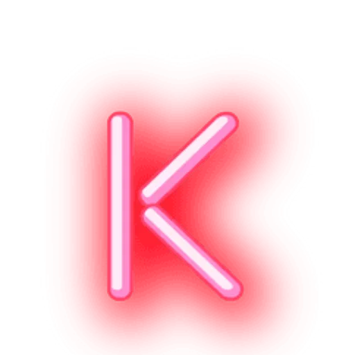 🖊 Стикер «Alphabets Neon» для Telegram